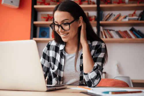 Girl with laptop