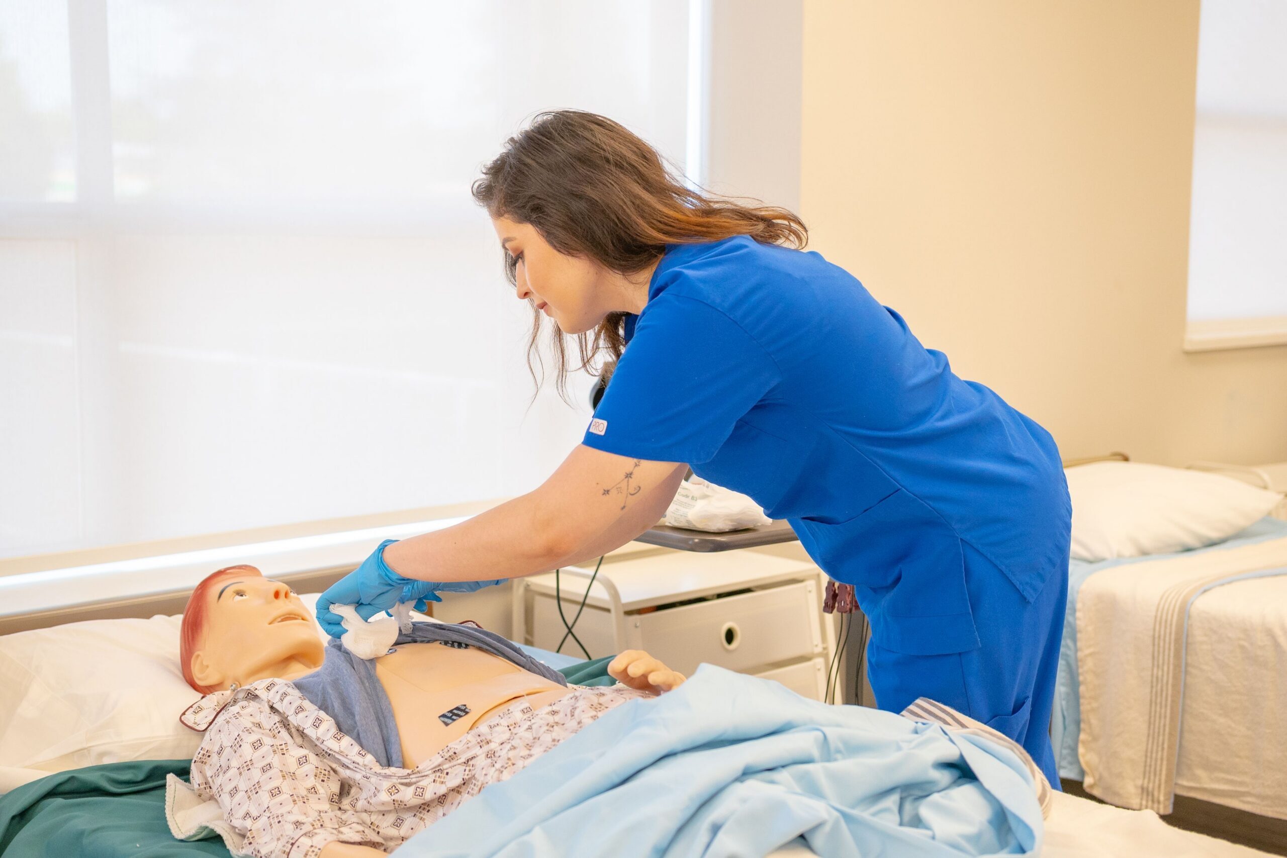 Nursing Student with dummy patient
